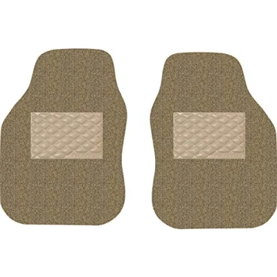 Image of Nicoman Universal Non Slip Dirt Traper Jet Washable Car Mat(CREAM or BEIGE, Front Set 2 Piece)