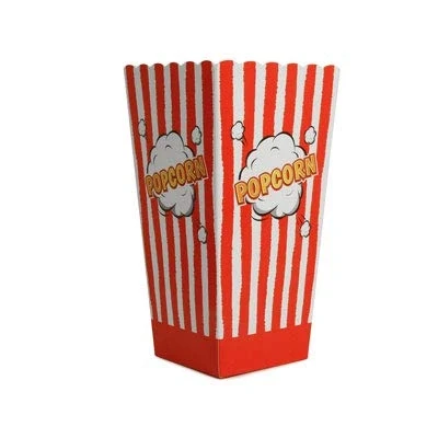 Image of Sephra Disposable 30oz Popcorn Boxes (Box of 650) Red and White Striped