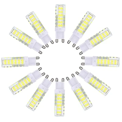 Image of OUKAIDE 12 Pack G9 LED Bulbs 7W 2835LEDs lamp AC220 240V Cool White 6000k Super Bright Bulb 600LM Beam Angle 360 Ceramic Base Non dimmable