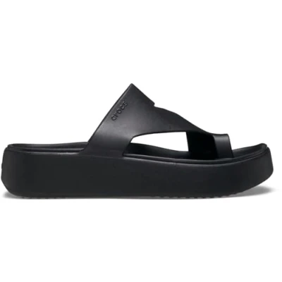 Image of Crocs Women Sandal,Getaway Platform Toe Loop,Black,9 UK