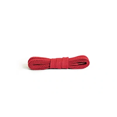 Image of Kaps Flat Laces, quality durable 100% cotton shoe laces for casual footwear, made in Europe, 1 pair, many colours and lengths (90 cm 36 inch 5 to 6 eyelet pairs / 31 red)