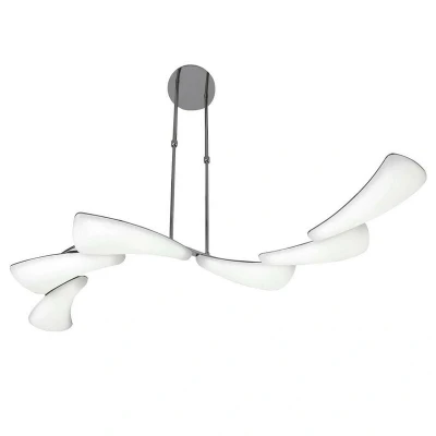 Image of Mistral Telescopic 36W LED Line 3000K, 3240lm, Polished Chrome, Frosted Acrylic