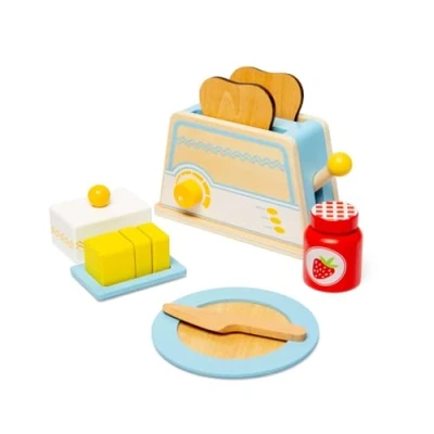 Image of Bigjigs Toys Breakfast Set Wooden Food Playset, Toy Kitchen Accessories, Pretend Play For Children, Sustainable Gifts &amp; Playsets, Boosts Imaginations, Age 18 Months Old +