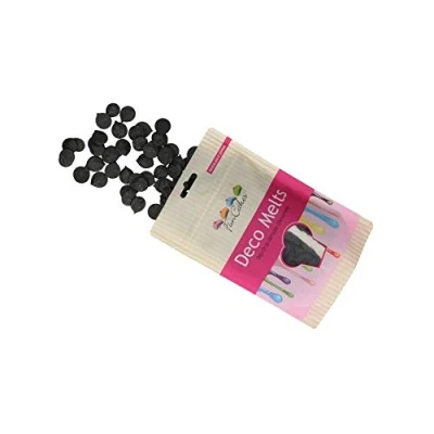 Image of FunCakes Deco Melts Black Dip, Drip, Drizzle and Decorate Melt in The Microwave Pour Every Shape Make Candy, Drip Cakes, Lollipops Cookies Cupcakes AZO Free 250 g