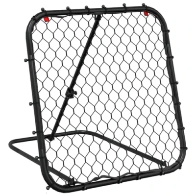 Image of vidaXL Football Rebounder Adjustable Black 84 x 73 60 80 cm Steel