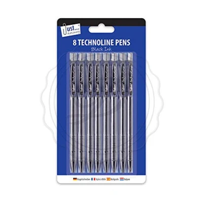 Image of Just stationery 8 Technoline Pens, 1024