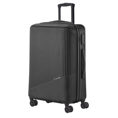 Image of travelite 4 wheel hard shell suitcase medium 65 litres, luggage series BALI: ABS trolley with TSA combination lock, 67 cm