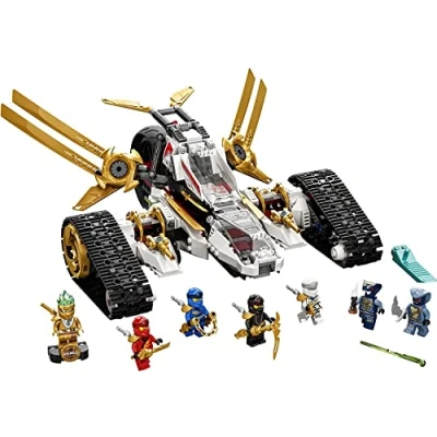 Image of LEGO NINJAGO Legacy Ultra Sonic Raider 71739 Building Kit with a Motorcycle, Plane and Collectible Minifigures; New 2021 (725 Pieces), Multicolor, Standard