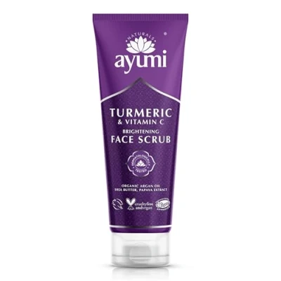 Image of Ayumi Turmeric &amp; Bergamot Face Scrub, Deeply Cleanses Pores Buffs Away Dead Skin Cells, Rich in Avocado Oil to Treat Dry Dehydrated 1 x 125ml