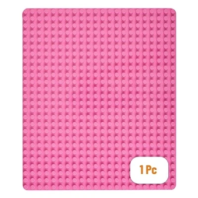 Image of Strictly Briks Premium Pink Stackable Base Plate 16.25&quot; x 13.75&quot; Baseplate Compatible with All Major Large Size Brands Pegs Only