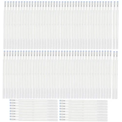 Image of Pssopp 100pcs Heat Erasable Pens Refill Fabric Marking Auto Vanishing Pen Quilting Dressmaking (white)