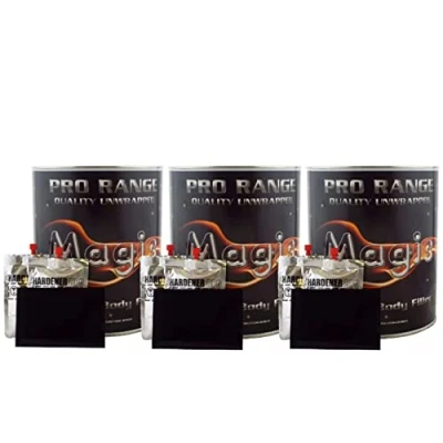 Image of Pro Range 3 x Premium MAGIC Easy Sand Body Filler 3.5L &amp; Hardener Car Bodyfiller bodywork