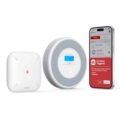 Image of X Sense Wi Fi Combination Smoke and Carbon Monoxide Alarm for Home with English Voice Alerts, Wireless Interlinked SBS50 Base Station, XP0A MR11