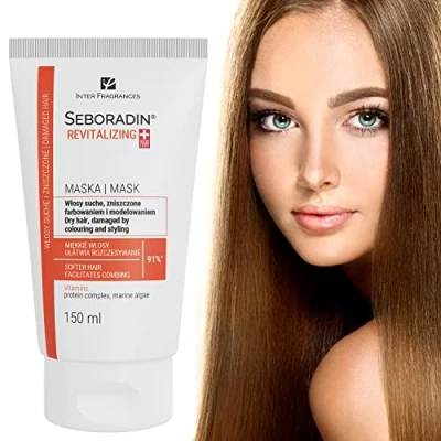 Image of SEBORADIN REVITALIZING Hair Mask for Dry Damaged Color 150 ml Repair and Protection Strengthening Conditioner andScalp Treatment Moisturizing Nourishing
