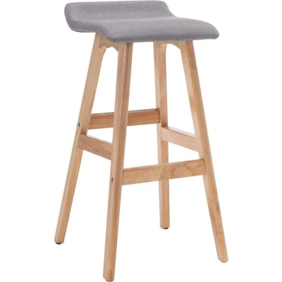 Image of vidaXL Bar Stool Light Grey Fabric