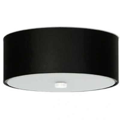 Image of Skala Cylindrical Flush Light Black 30cm E27