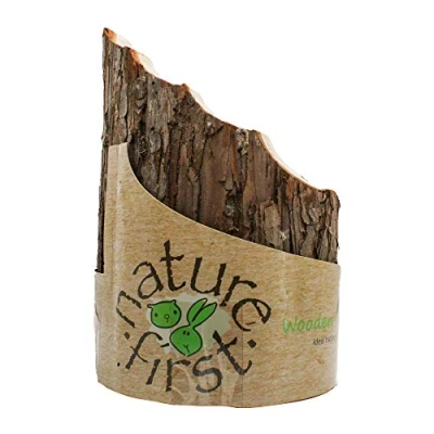 Image of happypet Nature First Large, Wooden Hideaway for Small Animals, Brown