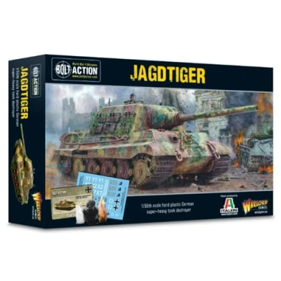 Image of Warlord Games German Jagdtiger Tank 1:56 / 28mm Plastic Scale Model for Bolt Action Highly Detailed World War 2 Miniatures