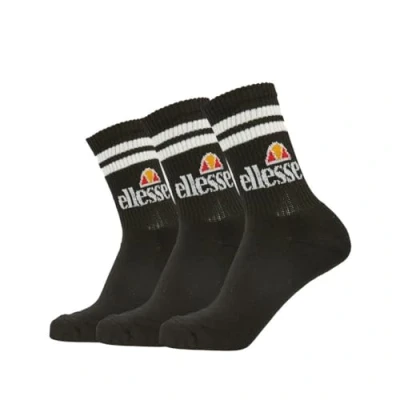 Image of Ellesse 3 PACK Socks, Men&#039;s, Size: 4 8, Black
