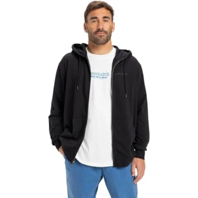 Image of Quiksilver Fleece with zipper SALT WATER ZIP HOODIE Men Black M