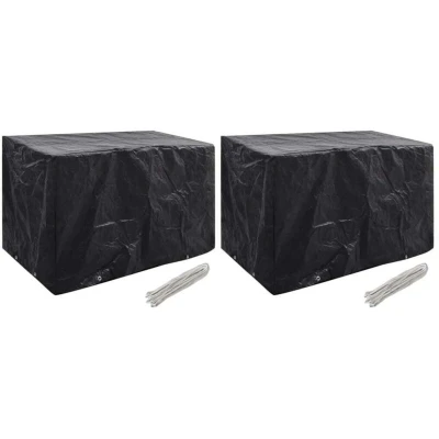 Image of vidaXL Garden Furniture Covers 2 pcs 8 Eyelets 140x70x90 cm