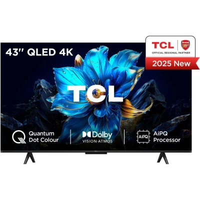Image of TCL 43P7K UK 43&quot; QLED 4K Ultra HD HDR Google TV (Google Assistant, BBC iPlayer, Dolby Atmos, Vision, HDR10+, 120Hz Game Accelerator, Motion Clarity，2025 New Model)