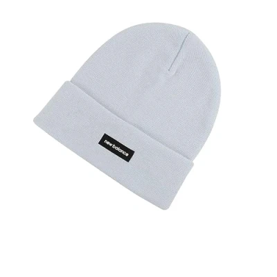 Image of New Balance Men&#039;s, Women&#039;s, Unisex Linear NB Knit Cuffed Beanie, All Ages, One Size Fits Most, Ice Blue