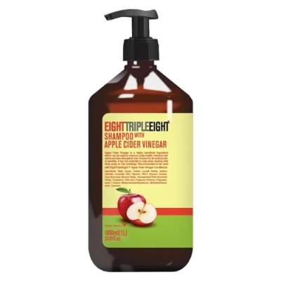 Image of Eight Triple Apple Cider Vinegar Hair Care Shampoo 1 Litre Yellow