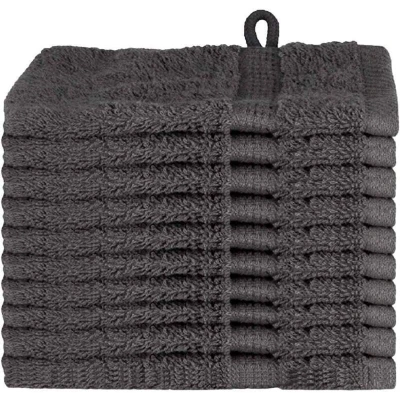 Image of vidaXL Guest Towel 10 pcs Anthracite 15 x 21 cm Cotton