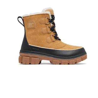 Image of Sorel Womens Torino Wp Fashion Boot, Curry Black, 5.5 UK