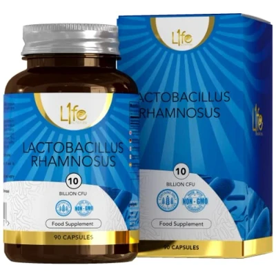Image of LN Lactobacillus Rhamnosus 90 High Strength Probiotic Capsules 10 Billion CFU L Probiotics per Serving Non GMO, Gluten, Dairy &amp; Allergen Free Made in The UK