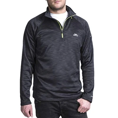 Image of Trespass Men&#039;s Collins Fleece, Black Marl, XL UK