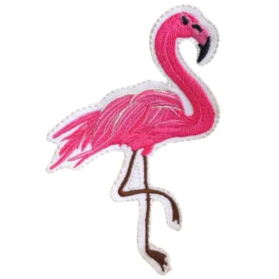 Image of Greater Flamingo Cute Animal Iron Sew on Embroidered Patch