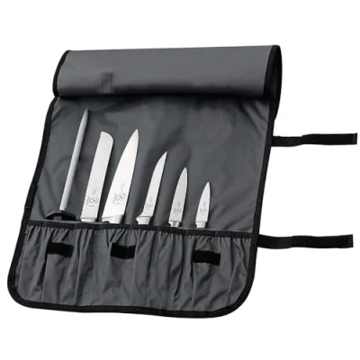 Image of Mercer Culinary 7 Pocket Knife Roll, Black