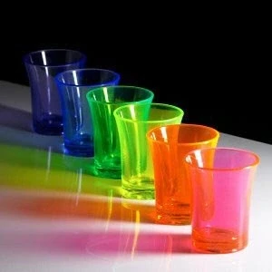 Image of 25ml Mixed Colour Reusable Shot Glasses (Pack of 24)