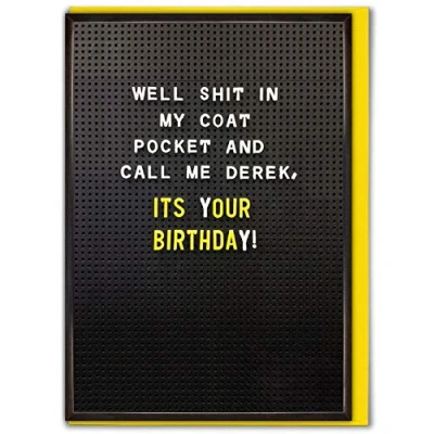 Image of Brainbox Candy Very Rude Birthday Card for Men Banter &#039; in My Coat Pocket&#039; Cards Brother Best Friends Mates