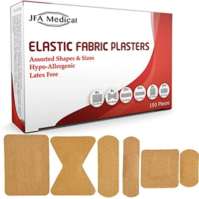 Image of JFA Fabric Assorted Plasters (6 Sizes) 100 per pack