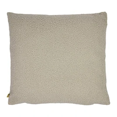Image of furn. Malham Shearling Fleece Square Feather Filled Cushion Beige One Size