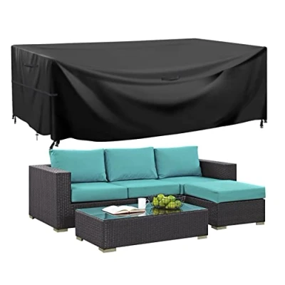 Image of Garden Furniture Cover,200X165X80cm Table Cover 600D Heavy Duty Oxford Polyester Outdoor Patio Covers Rectangular Windproof,Waterproof&amp;Anti UV for Chair and Rattan Sofa