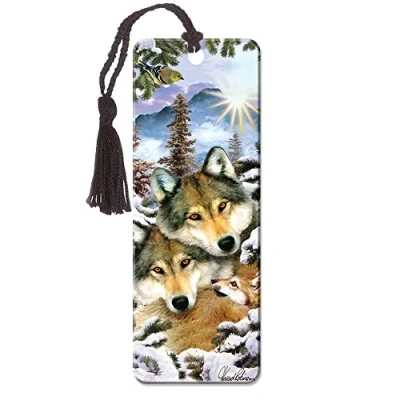 Image of Howard Robinson HR18905 Wolf Harmony Super 3D Collectable Bookmarks