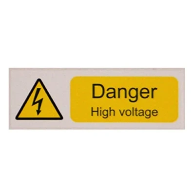 Image of Warning Signs DANGER HIGH VOLTAGE S/A VINYL