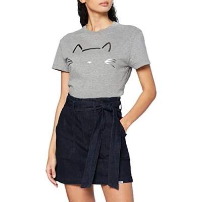 Image of Lee Cooper Women&#039;s Paperbag Jeans Skirt, Rinse, M