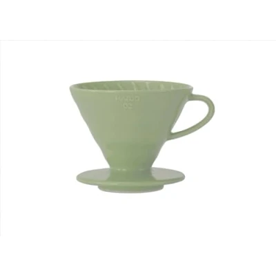 Image of Hario V60 Ceramic Coffee Dripper Smokey Green Size 02