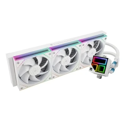 Image of Thermalright Frozen Infinity 360 White Liquid CPU Cooler,Triple PWM Fans with 2000RPM,Desktop Aio Cooler,for AM4/AM5&amp;Intel LGA1150/1151/1200/2011/1700/1851,Infinity Mirror PC Water Cooler