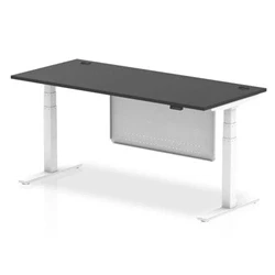 Image of Air 1800x800 Height Adjustable Desk CP Black/White Modesty Panel