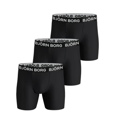 Image of Björn Borg Performance 3 PACK Pants, Men&#039;s, Size: XS, Black