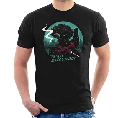 Image of Cowboy Bebop See You Space Men&#039;s T Shirt Black