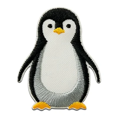 Image of Recycl Patch Penguin Animal Antarctic Think Green Iron on Patches Adhesive Emblem Stickers Appliques, Size: 1.97 x 1.57 inches