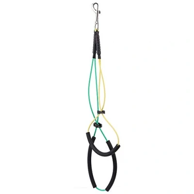 Image of Oumefar Dog Grooming Loop Adjustable Cable Clips Double Noose Ropes Dogs Cats Table Bath Tub(Small)