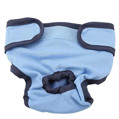 Image of TOPINCN Dog Underwear Cotton Fabric Flexible Physiological Pants Puppy Female Pet Sanitary Diaper for Small Medium Large Dogs(Xl Blue)